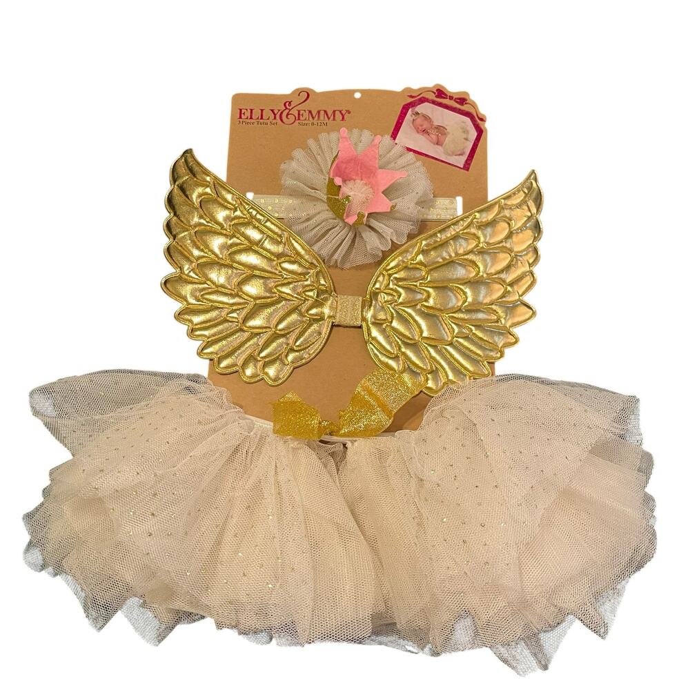 Elly & Emmy Infant Angel Outfit Photoshoot Baby